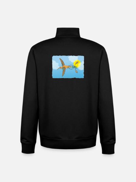 Le colibri - Sweat zippé unisexe en coton bio Stanley/Stella - noir