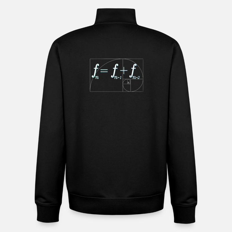 Fibonacci sequence - Unisex Organic Zip Sweatshirt by Stanley/Stella - black