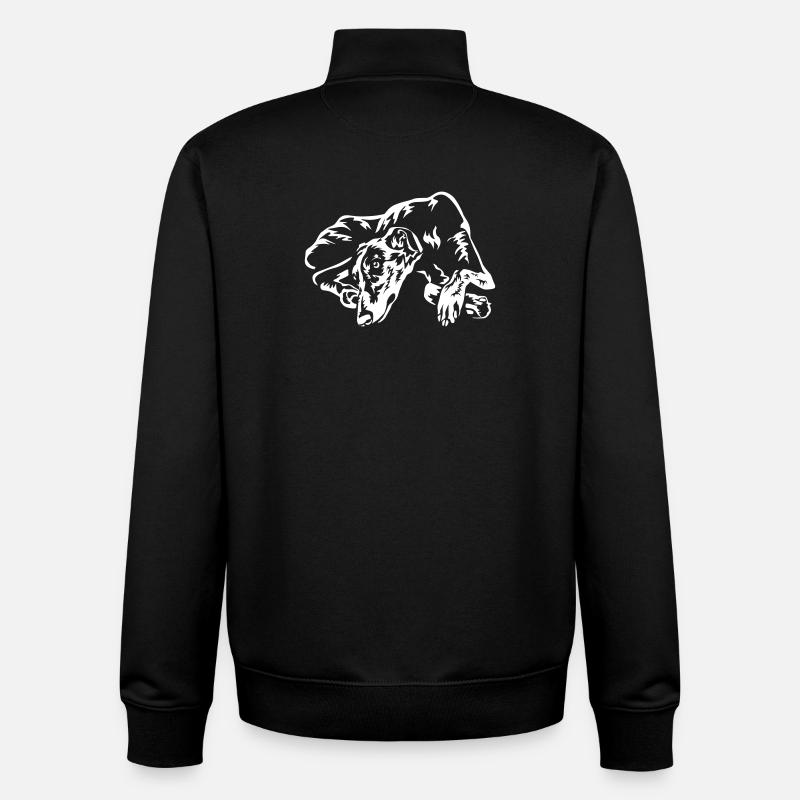 Galgo « Édition Noire » - Sweat zippé unisexe en coton bio Stanley/Stella - noir