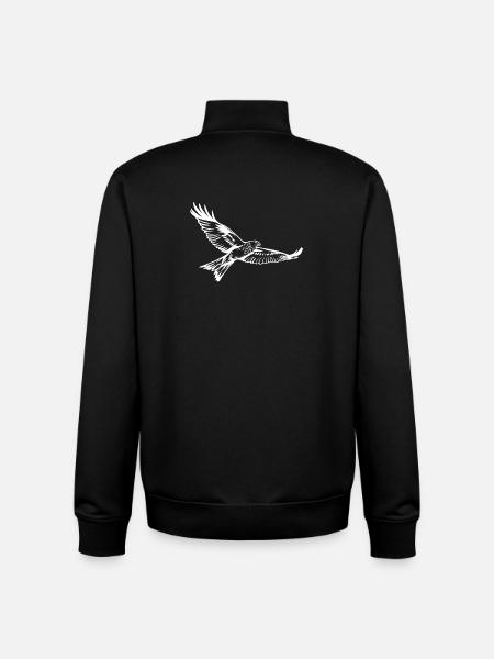 Milano i hvidt - Stanley/Stella unisex sweatshirt med lynlås i økologisk - sort