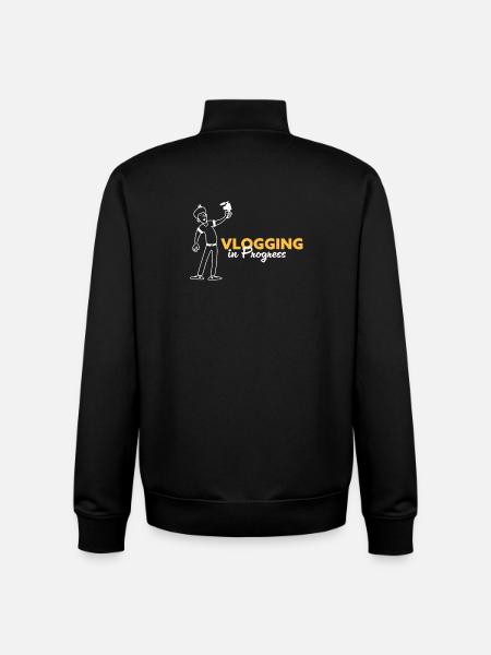 Vlogging in progress - Unisex Organic Zip Sweatshirt by Stanley/Stella - black