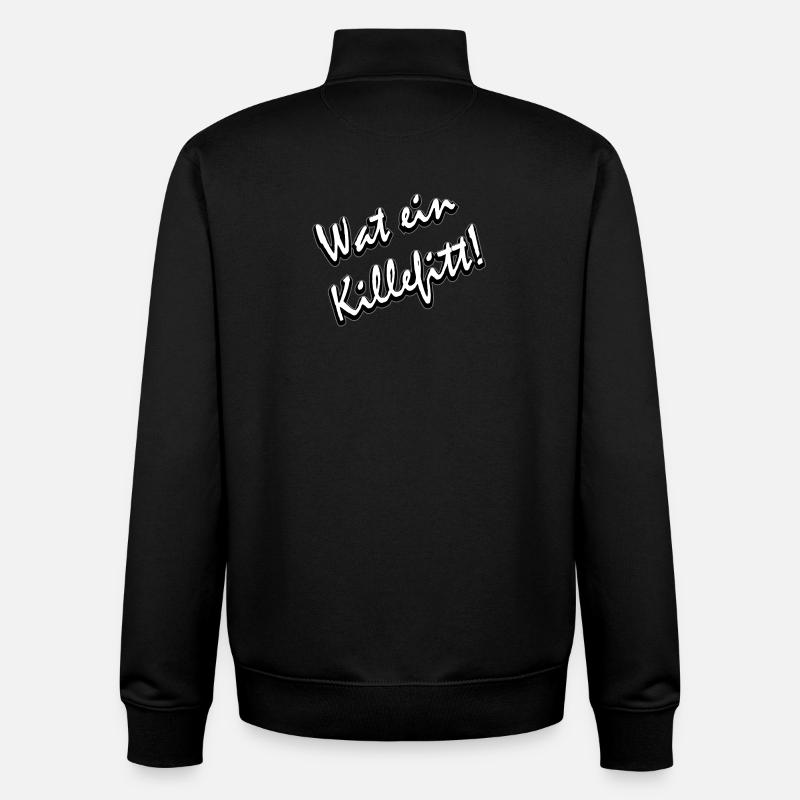 Wat ein killefitt Ruhrdeutsch - Unisex Organic Zip Sweatshirt von Stanley/Stella - Schwarz