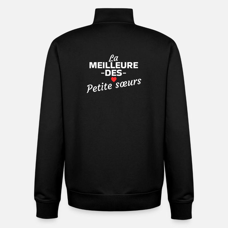 La meilleure des Petite Sœurs  - Sweat zippé unisexe en coton bio Stanley/Stella - noir