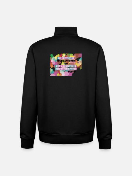 Who am I? LGBTQ+? - Unisex Organic Zip Sweatshirt by Stanley/Stella - black