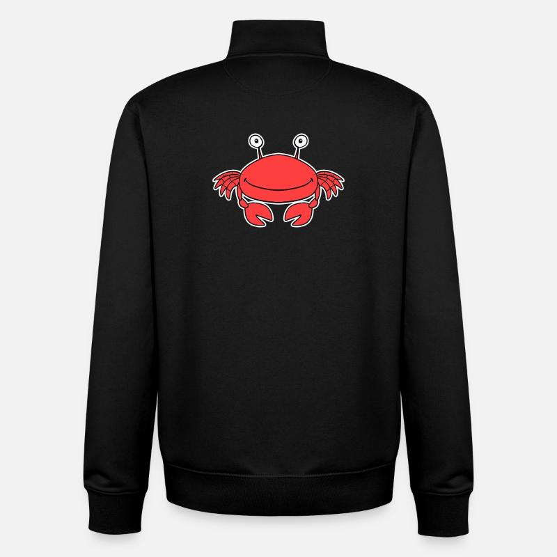 Crabe Crabe - Sweat zippé unisexe en coton bio Stanley/Stella - noir