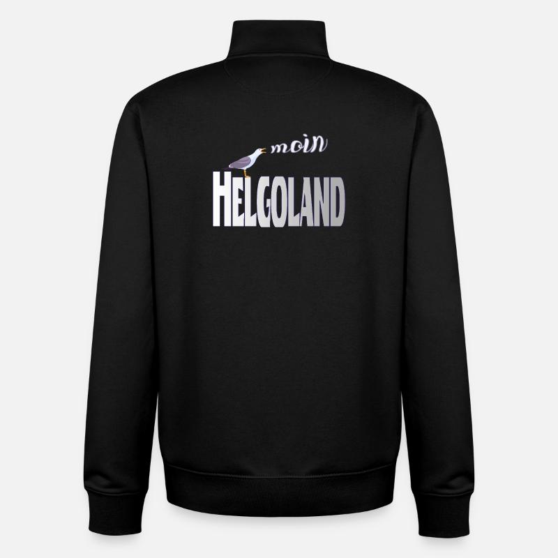 Helgoland Möwe & Moin Design - Unisex Organic Zip Sweatshirt von Stanley/Stella - Schwarz