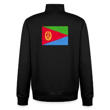 Eritrean Flag – African Identity - Unisex Organic Zip Sweatshirt by Stanley/Stella - black - Back - AI Model Male 185 light (185cm)