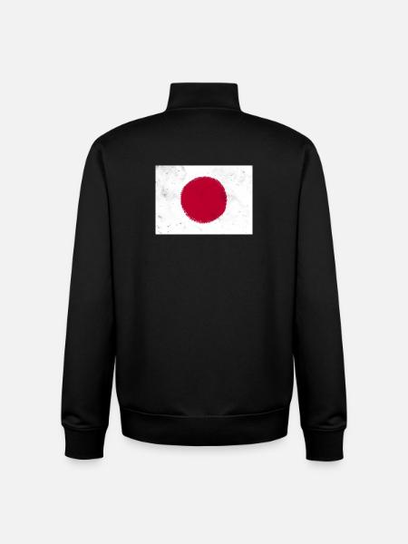 Flag of Japan - Unisex Organic Zip Sweatshirt by Stanley/Stella - black