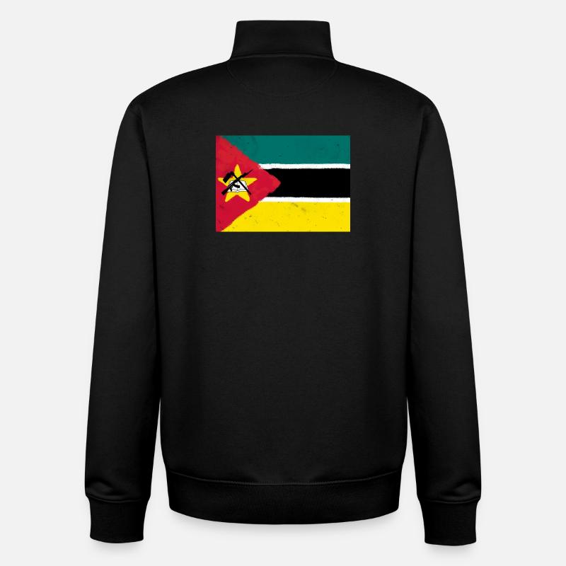 Flagge von Mosambik - Unisex Organic Zip Sweatshirt von Stanley/Stella - Schwarz