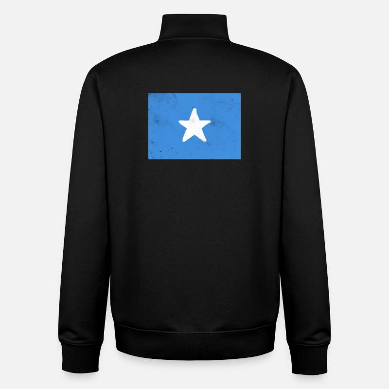 Drapeau de la Somalie - Sweat zippé unisexe en coton bio Stanley/Stella - noir