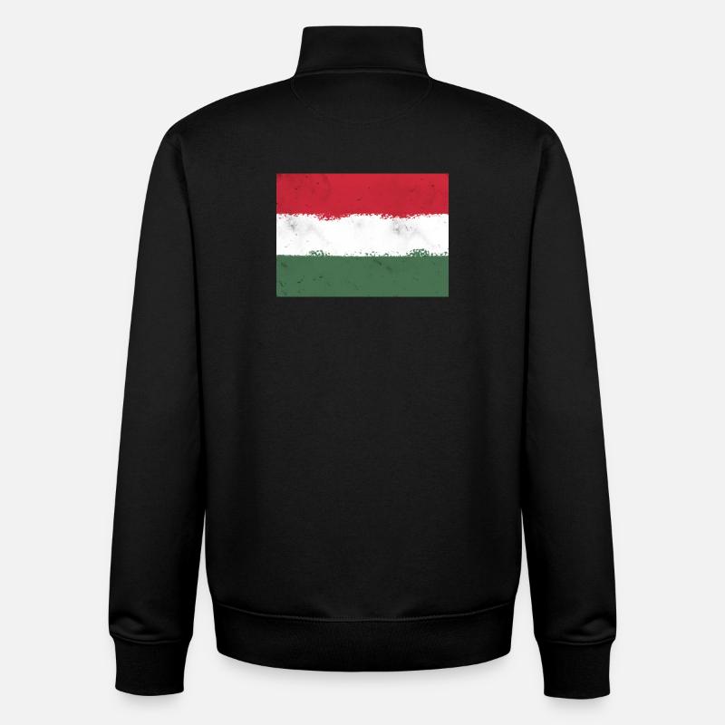 Flagge von Ungarn - Unisex Organic Zip Sweatshirt von Stanley/Stella - Schwarz