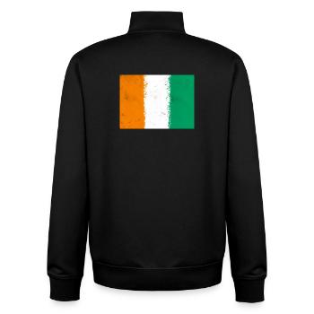 Flag of Côte d'Ivoire - Unisex Organic Zip Sweatshirt by Stanley/Stella - black - Back - AI Model Male 185 light (185cm)