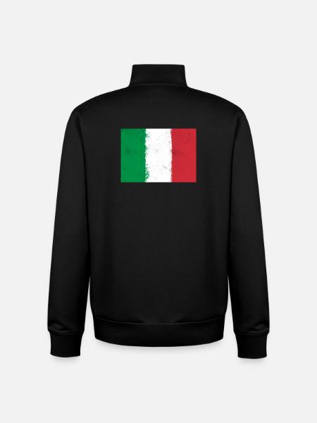 Flag of Italy - Unisex Organic Zip Sweatshirt by Stanley/Stella - black
