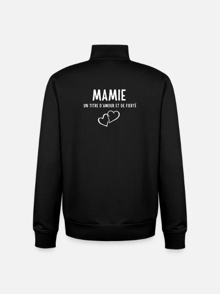 Liebesbotschaft für Oma - Unisex Organic Zip Sweatshirt von Stanley/Stella - Schwarz