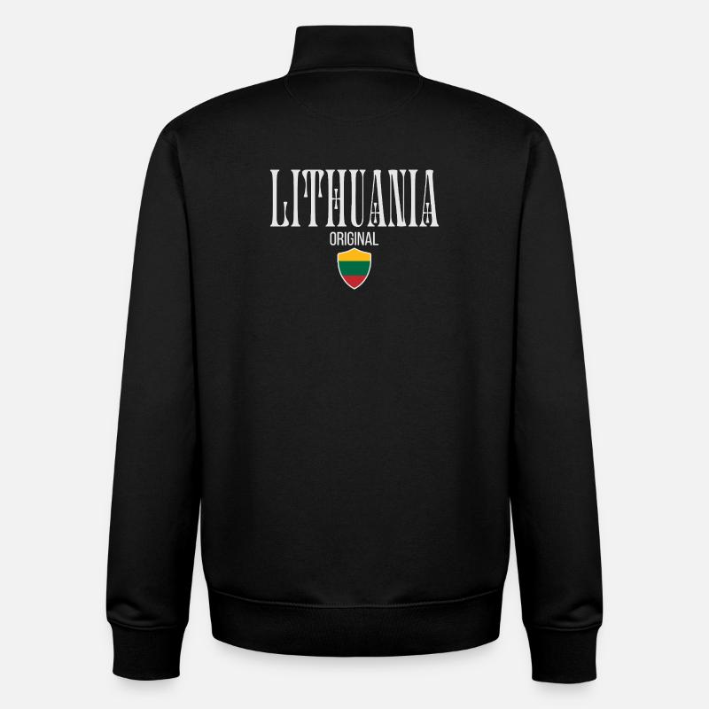 Lithuanian flag, Lithuanian pride - Unisex Organic Zip Sweatshirt by Stanley/Stella - black