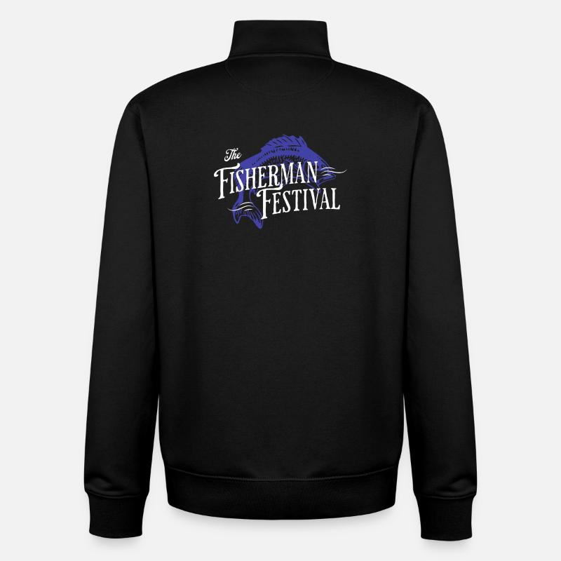 Festival du Pêcheur - Sweat zippé unisexe en coton bio Stanley/Stella - noir
