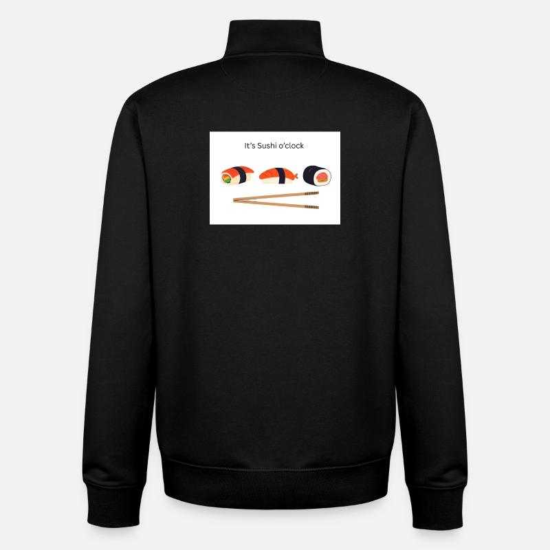 C’est l’heure des sushis - Sweat zippé unisexe en coton bio Stanley/Stella - noir