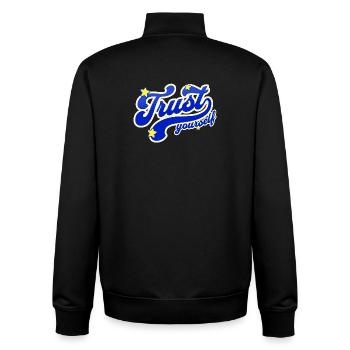 Selbstvertrauen Sternenskript - Unisex Organic Zip Sweatshirt von Stanley/Stella - Schwarz - Hinten - AI Model Male 185 light (185cm)