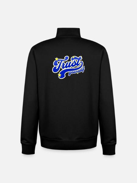Self-Confidence Starry Script - Unisex Organic Zip Sweatshirt by Stanley/Stella - black