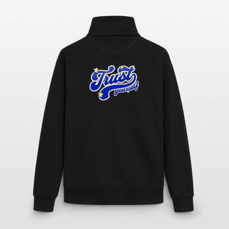 Self-Confidence Starry Script Unisex Organic Zip Sweatshirt by Stanley/Stella