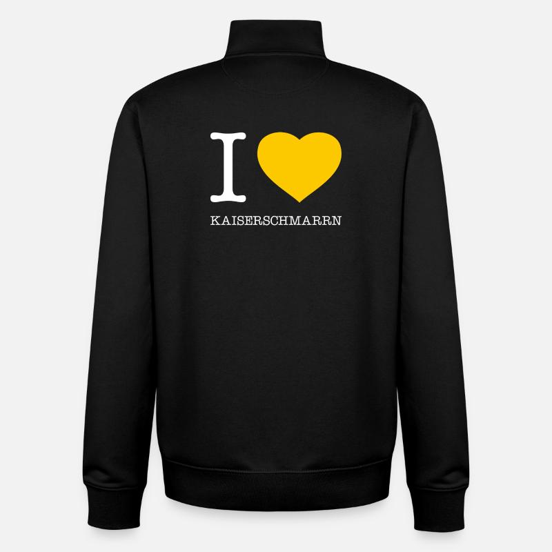 I love Kaiserschmarrn - Unisex Organic Zip Sweatshirt von Stanley/Stella - Schwarz