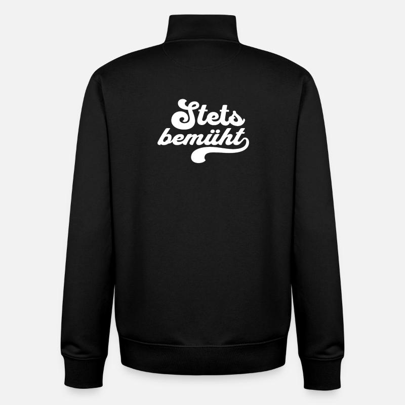 Stets Bemüht - Unisex Organic Zip Sweatshirt von Stanley/Stella - Schwarz