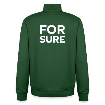 Sicher - Unisex Organic Zip Sweatshirt von Stanley/Stella - Flaschengrün - Hinten - AI Model Male 185 dark (185cm)