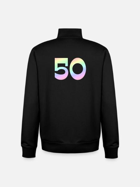 Pastellgradient 50 Jubiläum - Unisex Organic Zip Sweatshirt von Stanley/Stella - Schwarz