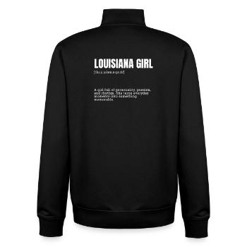 Louisiana Girl Rhythm Tee - Unisex Organic Zip Sweatshirt von Stanley/Stella - Schwarz - Hinten - AI Model Male 185 light (185cm)