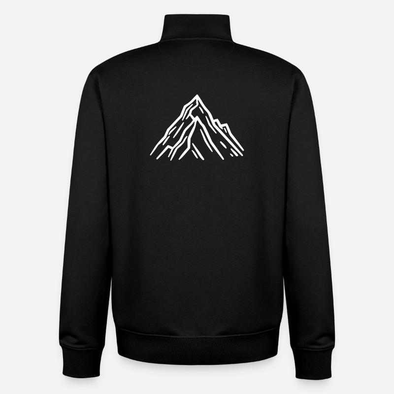 Mountains Symbol Rocks - Unisex Organic Zip Sweatshirt by Stanley/Stella - black