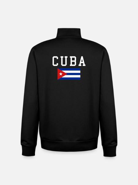 Cuba Flag - Unisex Organic Zip Sweatshirt by Stanley/Stella - black