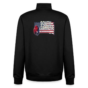 Souvenir vintage des États-Unis dans le Dakota du Sud - Sweat zippé unisexe en coton bio Stanley/Stella - noir - Dos - AI Model Male 185 light (185cm)
