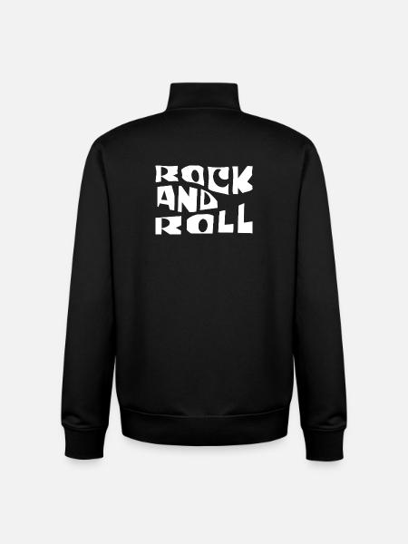 Rock'n'Roll Retro-Typografie - Unisex Organic Zip Sweatshirt von Stanley/Stella - Schwarz