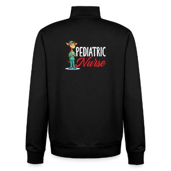 Kinderkrankenschwester Giraffe Medizin - Unisex Organic Zip Sweatshirt von Stanley/Stella - Schwarz - Hinten - AI Model Male 185 light (185cm)