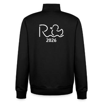 Rente 2026 - Ruhestand - Pension - Unisex Organic Zip Sweatshirt von Stanley/Stella - Schwarz - Hinten - AI Model Male 185 light (185cm)