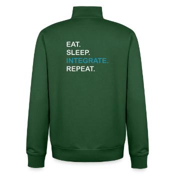 Integrate Repeat HPLC Performance Chromatography - Unisex Organic Zip Sweatshirt by Stanley/Stella - bottle green - Back - AI Model Male 185 dark (185cm)