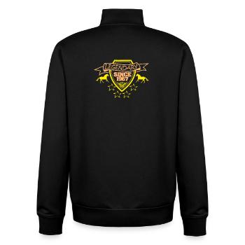 1967 - Unisex Organic Zip Sweatshirt von Stanley/Stella - Schwarz - Hinten - AI Model Male 185 light (185cm)