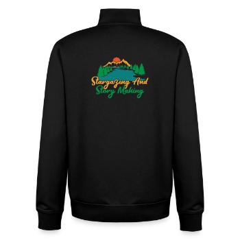 Girl Scout Leader Stargazing & Story Making Scout - Unisex Organic Zip Sweatshirt von Stanley/Stella - Schwarz - Hinten - AI Model Male 185 light (185cm)