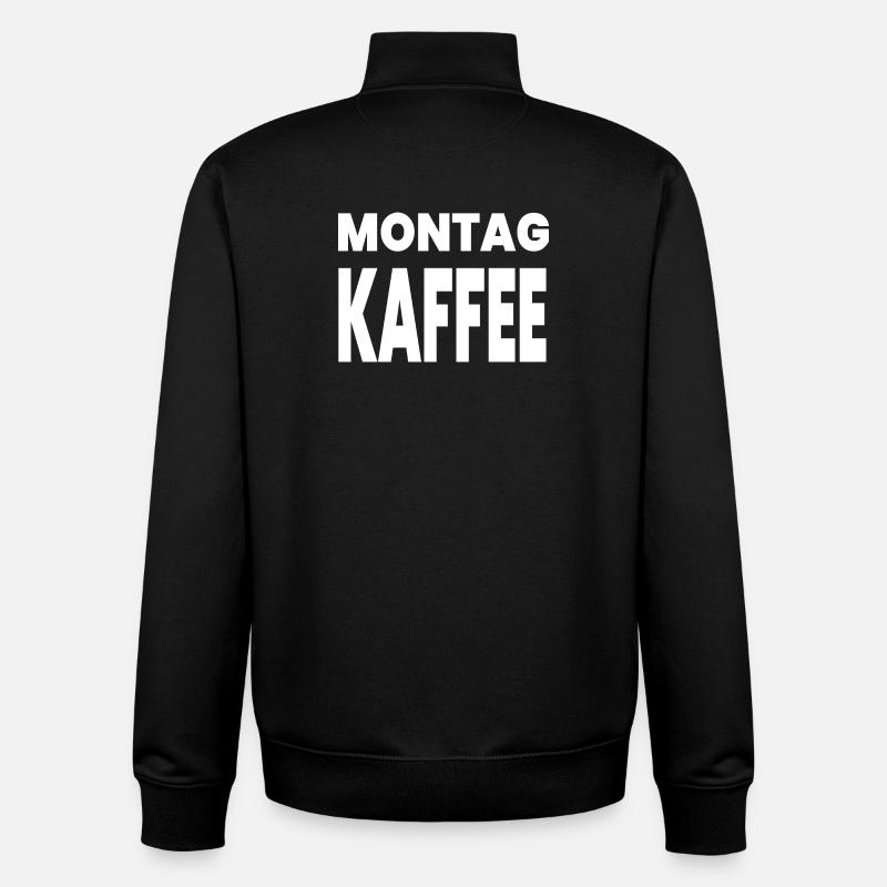 Kaffee - Unisex Organic Zip Sweatshirt von Stanley/Stella - Schwarz
