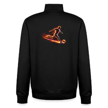 Fußball Spieler Energie Sport Design  - Unisex Organic Zip Sweatshirt von Stanley/Stella - Schwarz - Hinten - AI Model Male 185 light (185cm)
