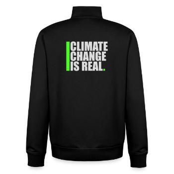 Climate Change Is Real Climate Change Science - Unisex Organic Zip Sweatshirt by Stanley/Stella - black - Back - AI Model Male 185 light (185cm)