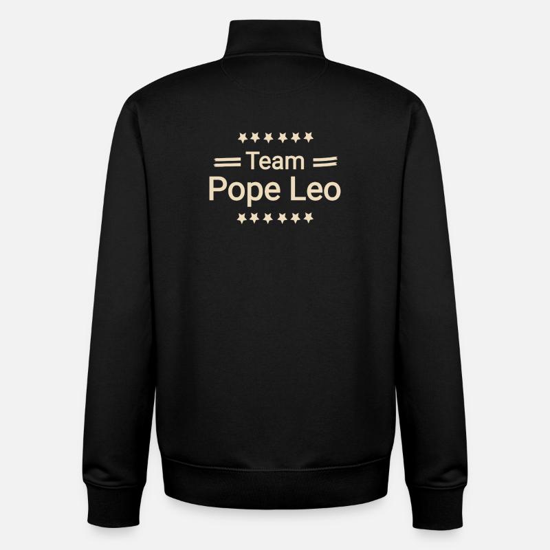 Équipe Pope Leo - Sweat zippé unisexe en coton bio Stanley/Stella - noir