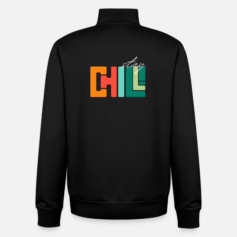 Bleib cool - Unisex Organic Zip Sweatshirt von Stanley/Stella - Schwarz