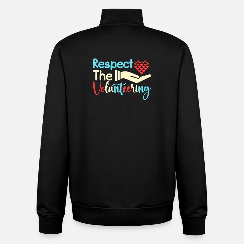 Appréciation du bénévole Respect du bénévole - Sweat zippé unisexe en coton bio Stanley/Stella - noir