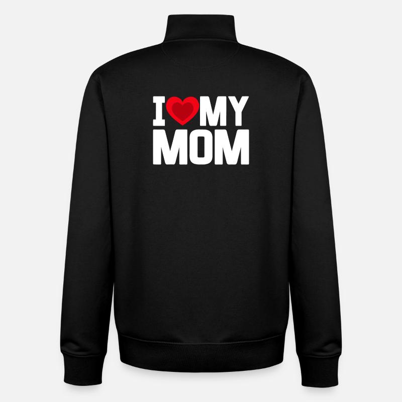 Ich liebe meine Mutter - Unisex Organic Zip Sweatshirt von Stanley/Stella - Schwarz