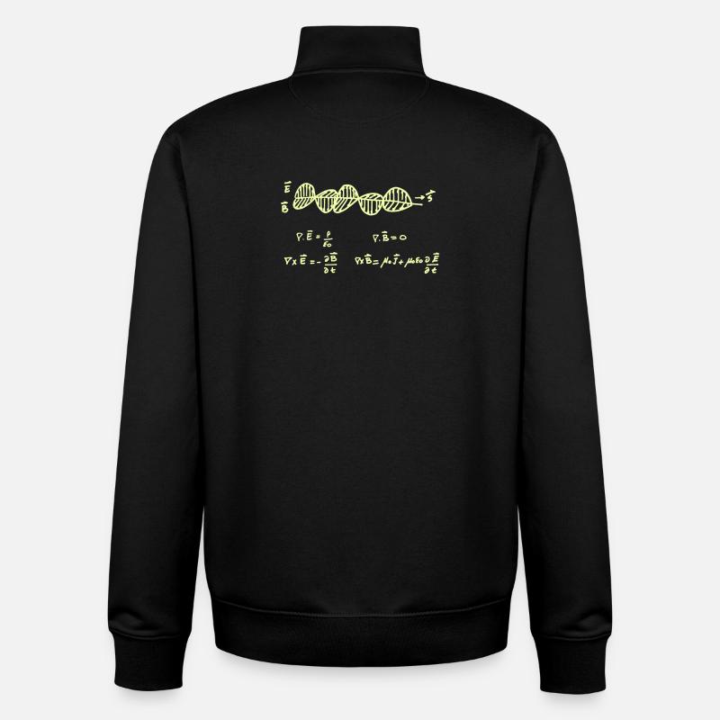 Les équations de Maxwell - Sweat zippé unisexe en coton bio Stanley/Stella - noir