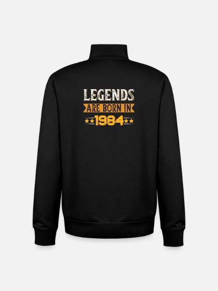 Legends Since 1984 Birthday Theme - Unisex Organic Zip Sweatshirt by Stanley/Stella - black