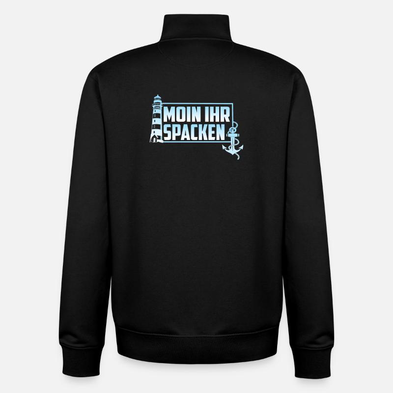 MOIN IHR SPACKEN - Unisex Organic Zip Sweatshirt von Stanley/Stella - Schwarz