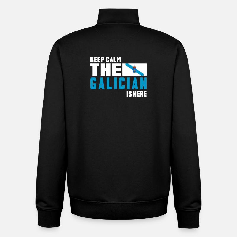 Keep calm Galicien Flaggen Design - Unisex Organic Zip Sweatshirt von Stanley/Stella - Schwarz