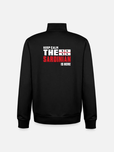 Keep Calm Sardinia flag design - Unisex Organic Zip Sweatshirt by Stanley/Stella - black
